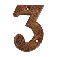 Number IR831 Modern, Farmhouse, Serif House Number, Rust