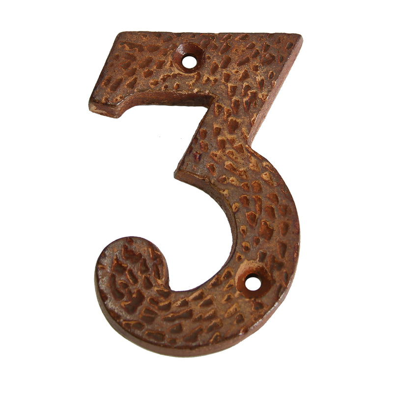 Number IR831 Modern, Farmhouse, Serif House Number, Rust