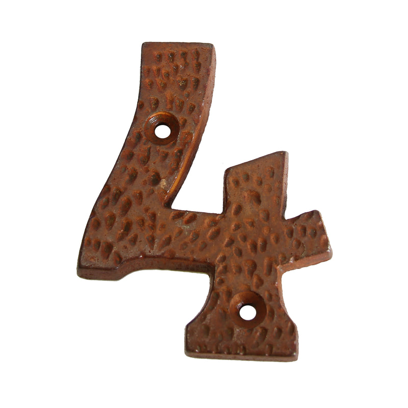 Number IR831 Modern, Farmhouse, Serif House Number, Rust
