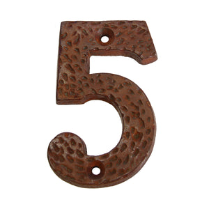 Number IR831 Modern, Farmhouse, Serif House Number, Rust