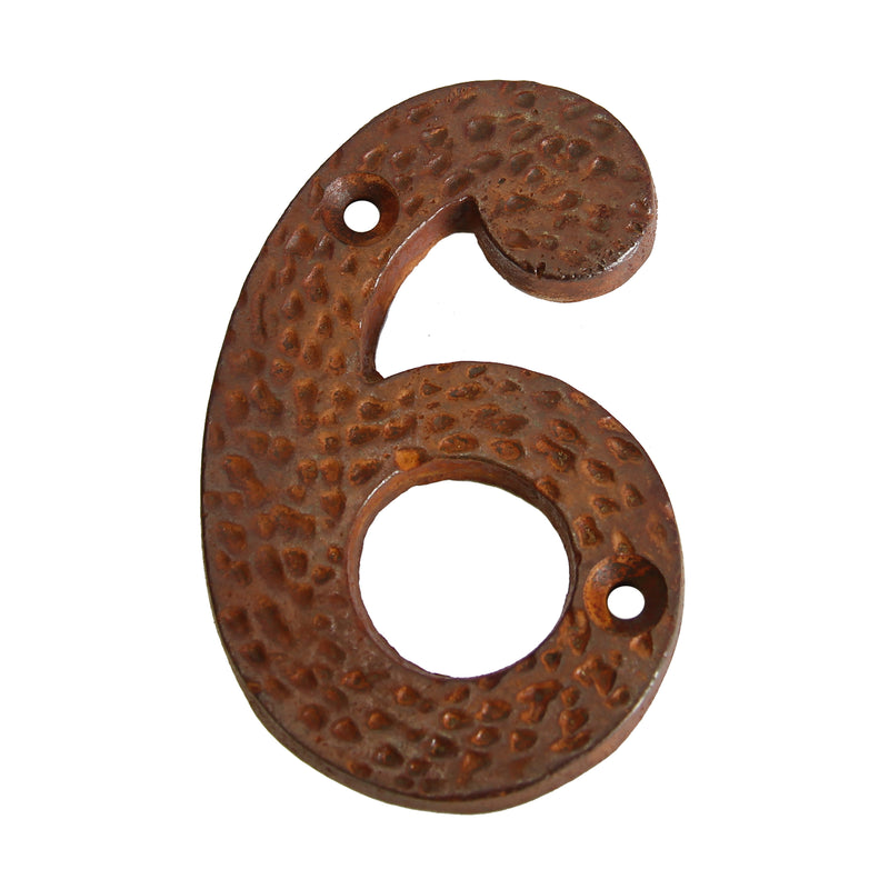 Number IR831 Modern, Farmhouse, Serif House Number, Rust