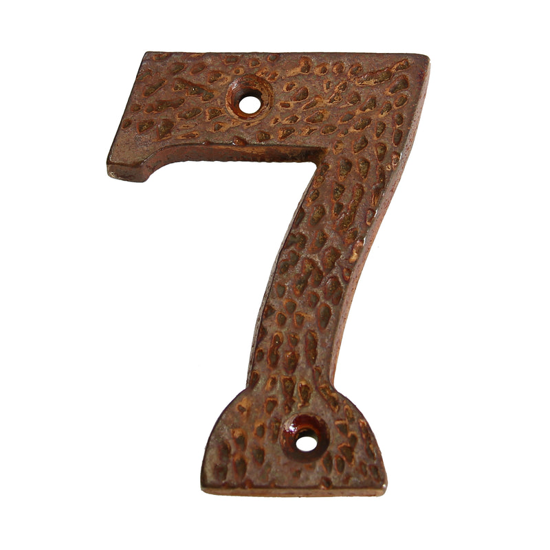 Number IR831 Modern, Farmhouse, Serif House Number, Rust