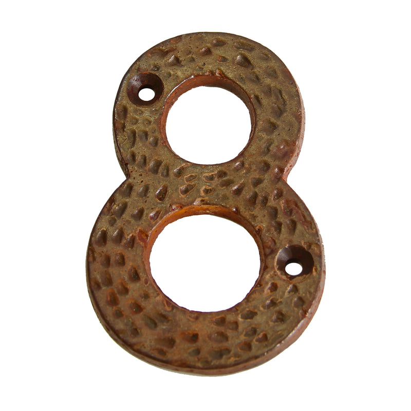Number IR831 Modern, Farmhouse, Serif House Number, Rust