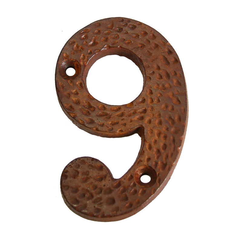 Number IR831 Modern, Farmhouse, Serif House Number, Rust