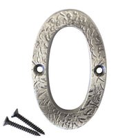 Number IR832 Rustic, Country, Serif House Number, Antique Nickel