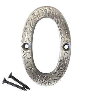 Number IR832 Rustic, Country, Serif House Number, Antique Nickel