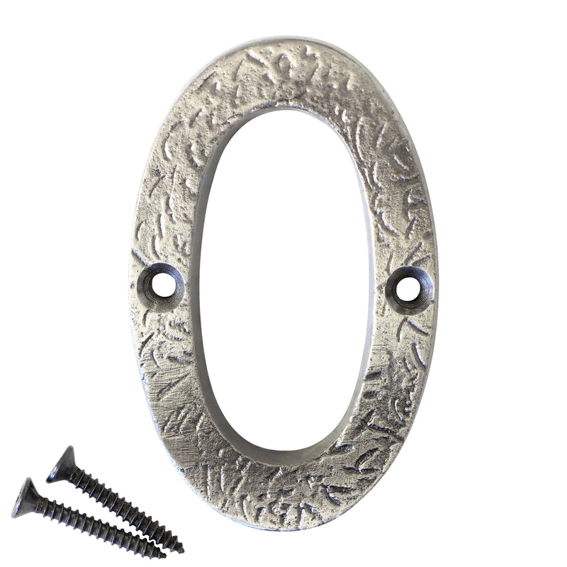 Number IR832 Rustic, Country, Serif House Number, Antique Nickel