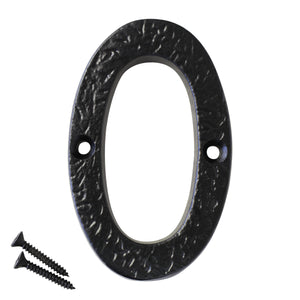 Number IR832 Rustic, Country, Serif House Number, Black
