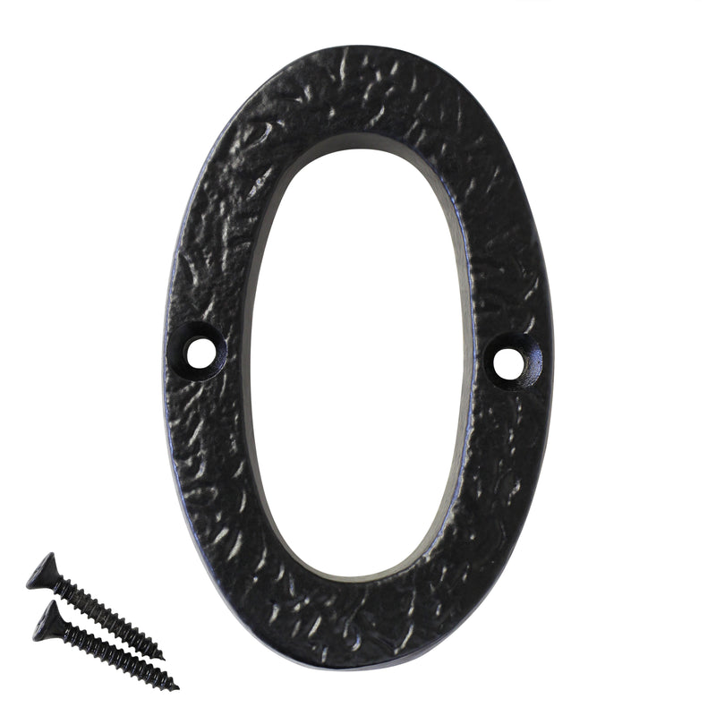 Number IR832 Rustic, Country, Serif House Number, Black