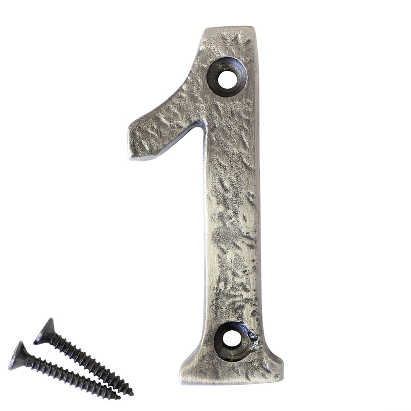 Number IR832 Rustic, Country, Serif House Number, Antique Nickel