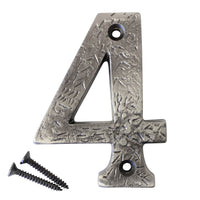 Number IR832 Rustic, Country, Serif House Number, Antique Nickel