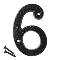Number IR832 Rustic, Country, Serif House Number, Black