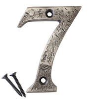 Number IR832 Rustic, Country, Serif House Number, Antique Nickel