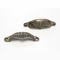 Pull IR8350 Vintage Cup Pull, Antique Brass