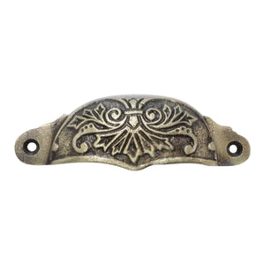 Pull IR8350 Vintage Cup Pull, Antique Brass