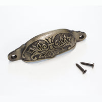 Pull IR8350 Vintage Cup Pull, Antique Brass