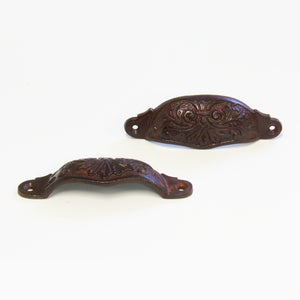 [Pull IR8350] Solid Cast Iron Vintage Spanish Cup Pull (4 Inch)