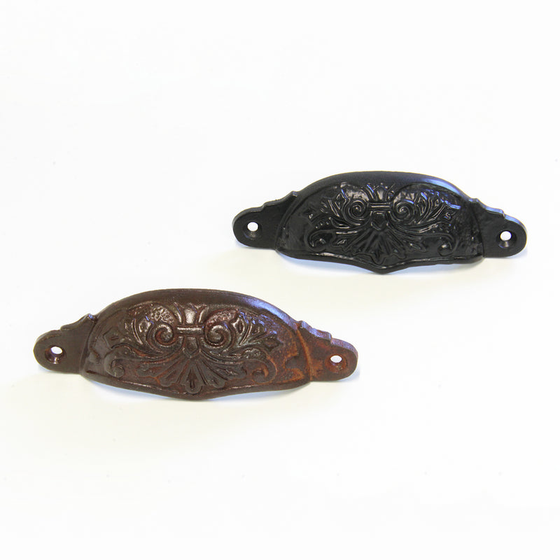 Antique Cast Iron Drawer Pulls - a Pair Antique Cast Iron Drawer Pulls - a Pair