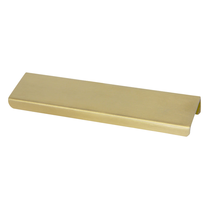 Pull SS161 Modern Industrial Flat Finger Edge Pull, Brushed Gold