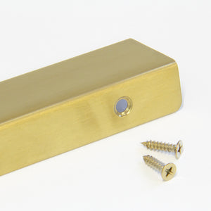Pull SS161 Modern Industrial Flat Finger Edge Pull, Brushed Gold