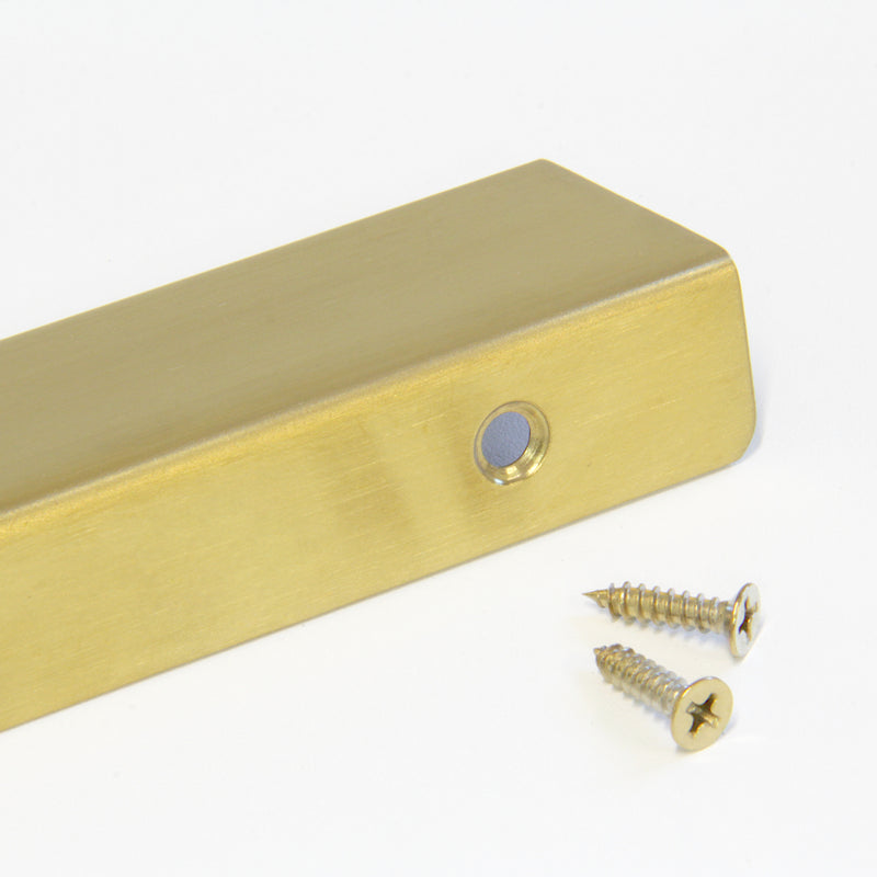 Pull SS161 Modern Industrial Flat Finger Edge Pull, Brushed Gold