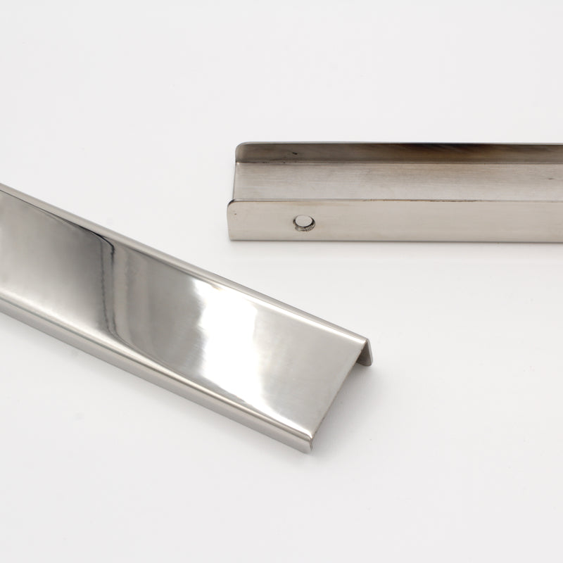 Pull SS161 Modern Industrial Flat Finger Edge Pull, Brushed Gold