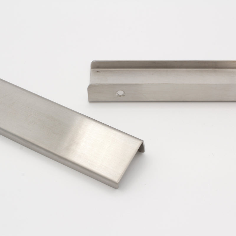 Pull SS161 Modern Industrial Flat Finger Edge Pull, Brushed Gold