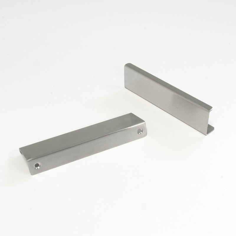 Pull SS161 Modern Industrial Flat Finger Edge Pull, Brushed Gold