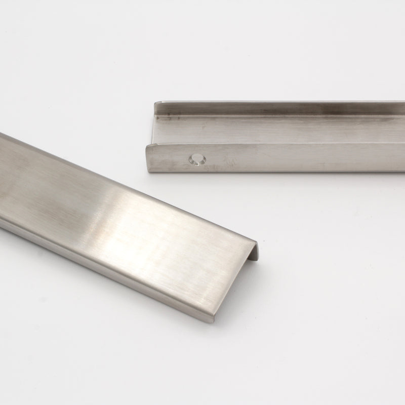 Pull SS161 Modern Industrial Flat Finger Edge Pull, Brushed Gold