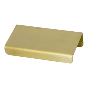 Pull SS161 Modern Industrial Flat Finger Edge Pull, Brushed Gold