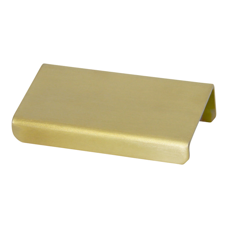 Pull SS161 Modern Industrial Flat Finger Edge Pull, Brushed Gold