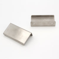 Pull SS161 Modern Industrial Flat Finger Edge Pull, Brushed Gold