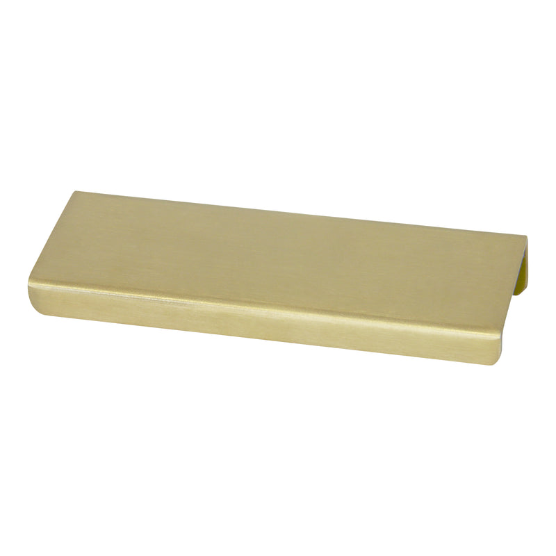 Pull SS161 Modern Industrial Flat Finger Edge Pull, Brushed Gold