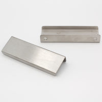 Pull SS161 Modern Industrial Flat Finger Edge Pull, Brushed Gold