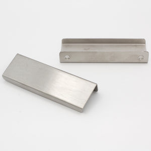 Pull SS161 Modern Industrial Flat Finger Edge Pull, Brushed Gold