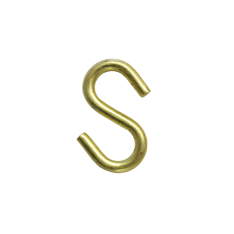 S-Hook BR14 Tiny S-Hook, Polished Brass