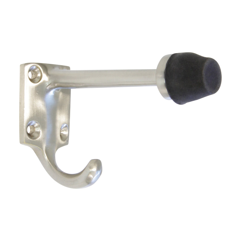Shield Hook BR2255 Decorative, Door Stopper Wall Hook, Polished Brass