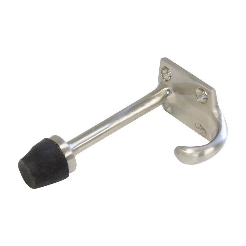 Shield Hook BR2255 Decorative, Door Stopper Wall Hook, Polished Brass