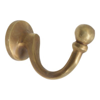 Curve Hook BR2389 Decorative Wall Hook, Antique Brass