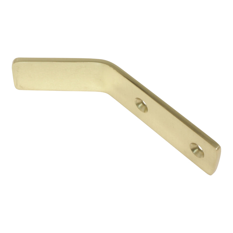 Angled Hook BR2401 Decorative, flat-bar Wall Hook, Polished Brass