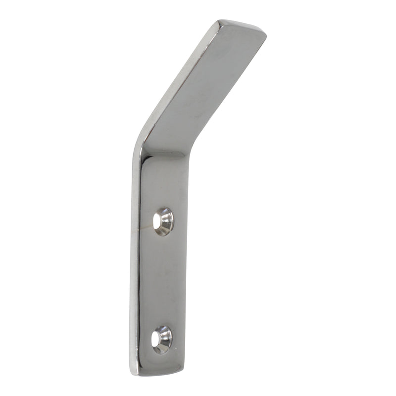 Angled Hook BR2401 Decorative, flat-bar Wall Hook, Polished Brass
