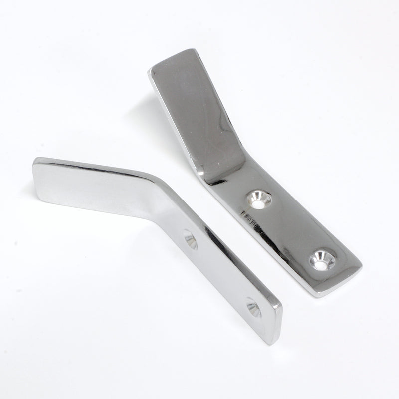 Angled Hook BR2401 Decorative, flat-bar Wall Hook, Polished Brass