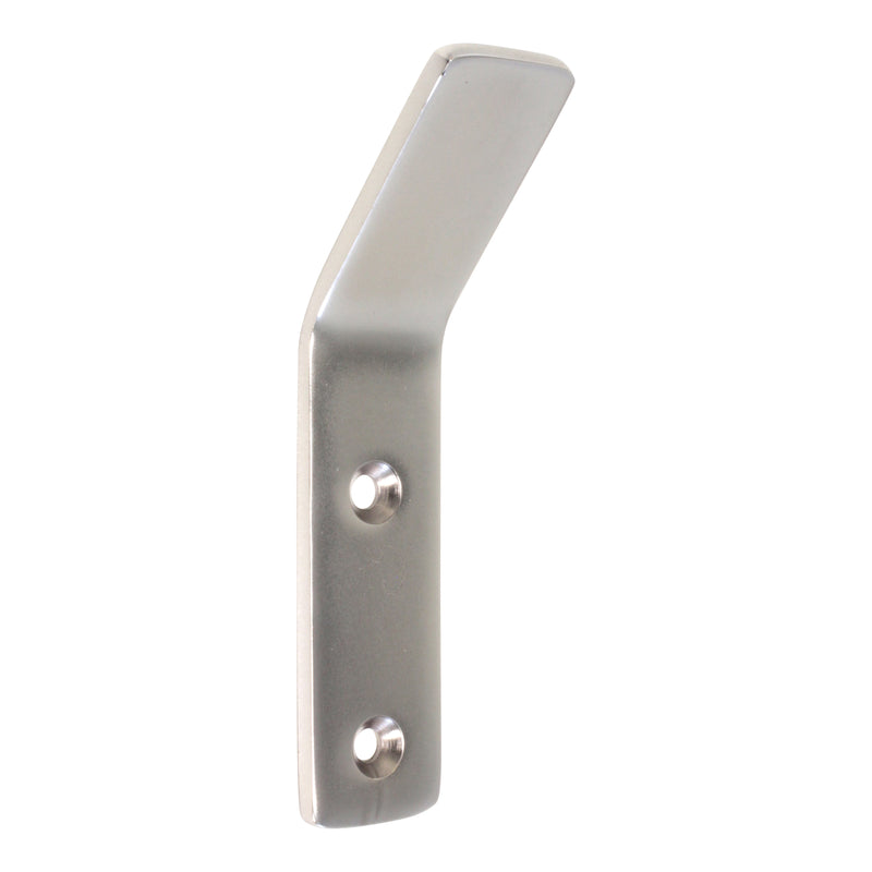 Angled Hook BR2401 Decorative, flat-bar Wall Hook, Polished Brass