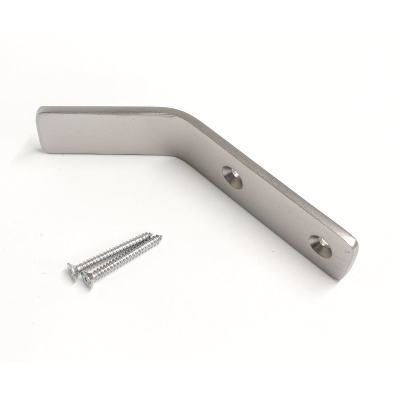 Angled Hook BR2401 Decorative, flat-bar Wall Hook, Polished Brass