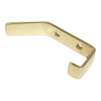 Double Hook BR2402 Decorative, flat-bar Wall Hook, Polished Brass