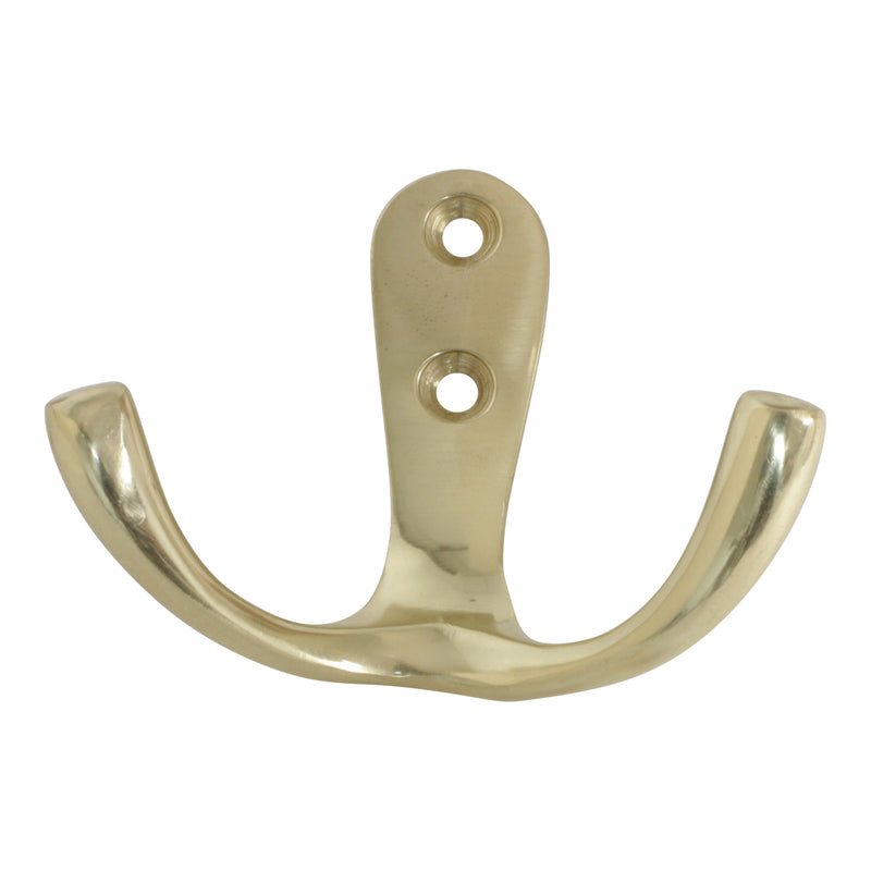 Duo Hook BR2560 Decorative Wall Hook, Antique Brass