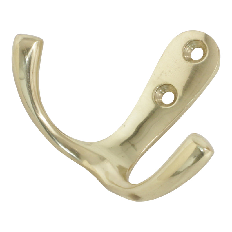 Duo Hook BR2560 Decorative Wall Hook, Antique Brass