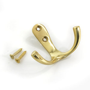 Duo Hook BR2560 Decorative Wall Hook, Antique Brass