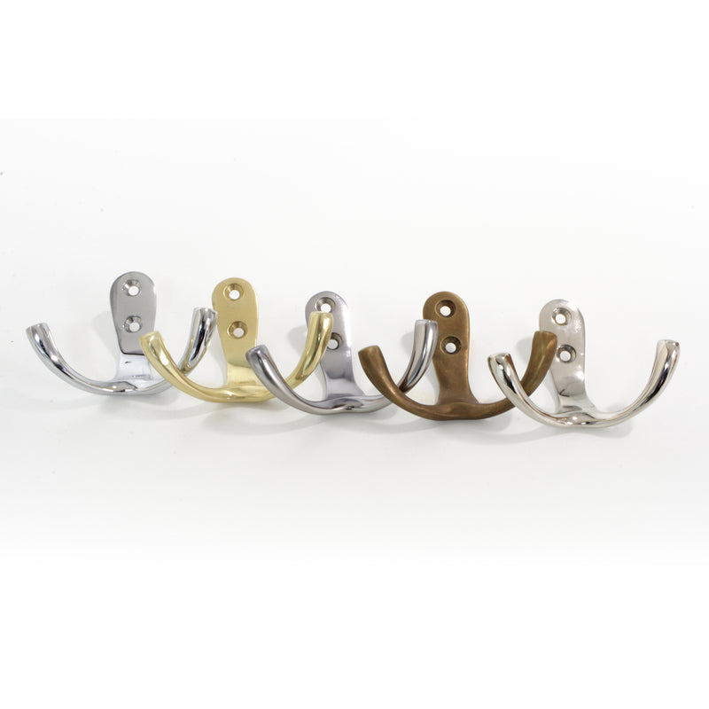 Duo Hook BR2560 Decorative Wall Hook, Antique Brass