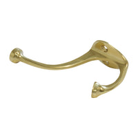Grip Hook BR2565 Decorative Wall Hook, Polished Brass